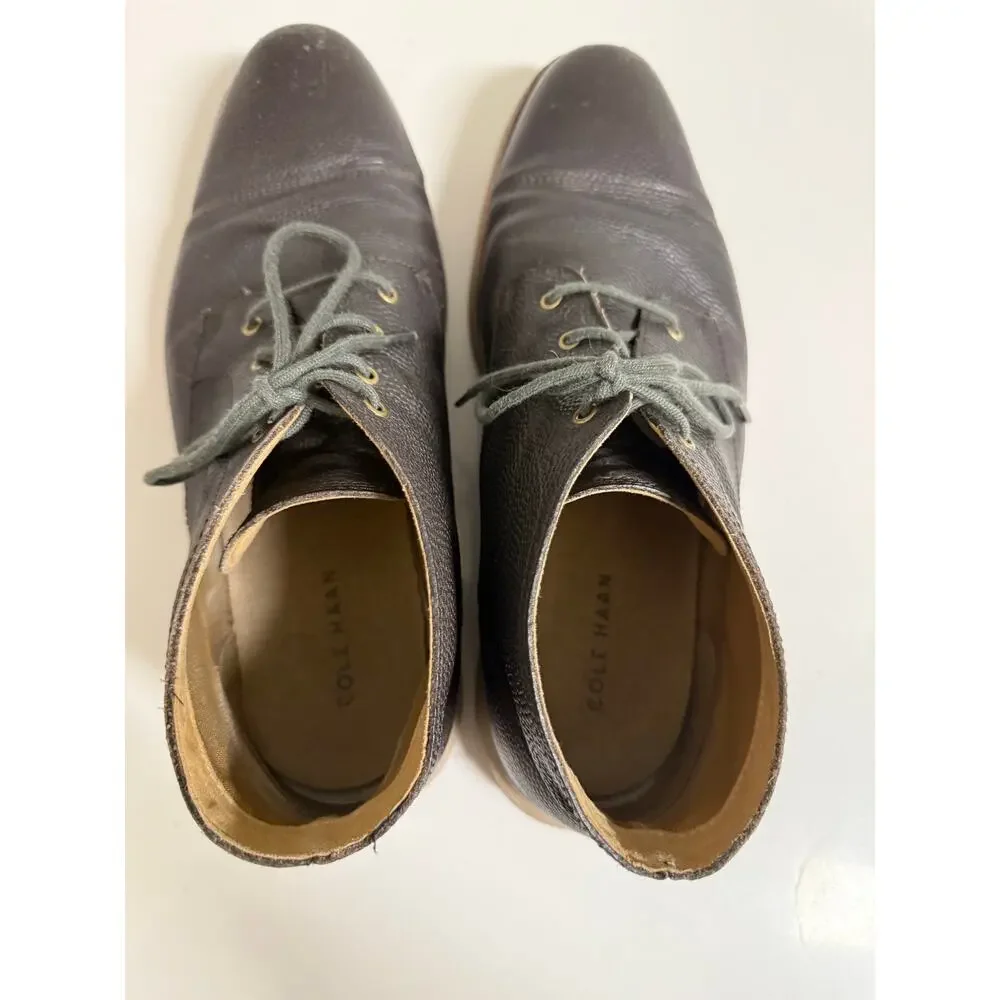 COLE HAAN Brown Leather Lace Up Casual Chukka Boots Shoes Men 11